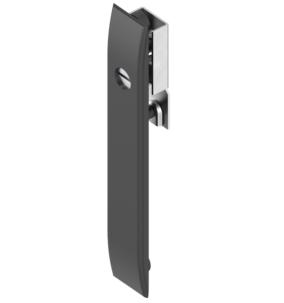 Sleutelschild voor sluitstangen met bediening sleuf 2x4, polyamide GF zwart