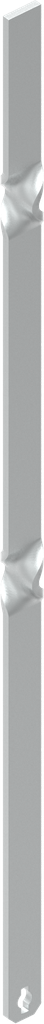 Flachstange mit Verdrehung für oben, Aluminium