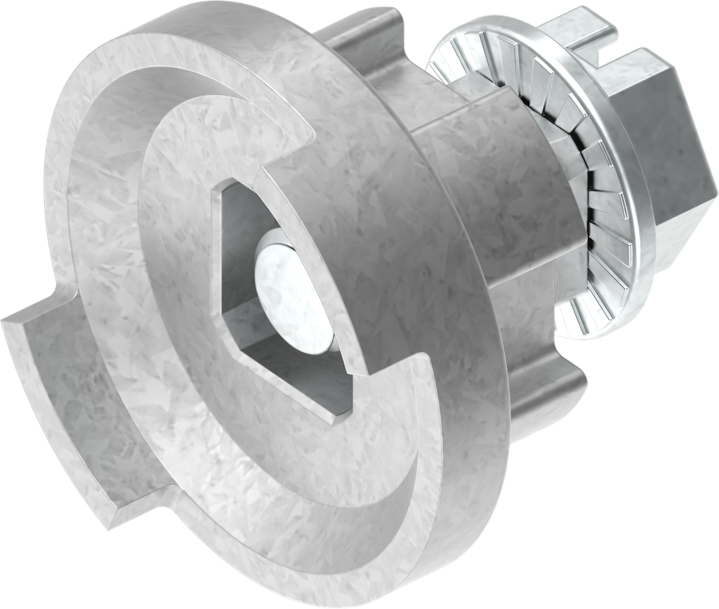 Befestigungsmaterial Adapter und Schraube für Zunge für Schlüsselschild; 