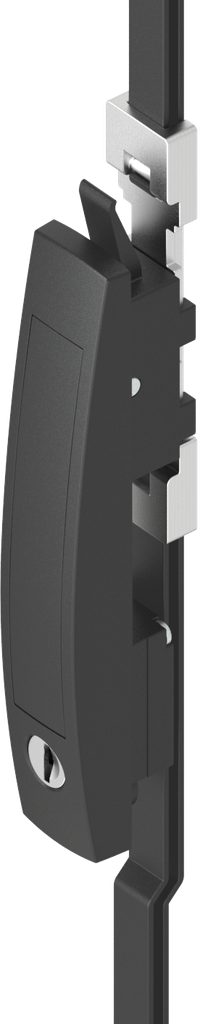 Lifthandle locking system complete with 2 locking points, keyed different, Polyamide GF black