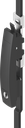 système de fermeture à traction complet avec 2 points de fermeture clé différente, polyamide GF noir