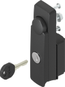 poignée escamotable, petit modèle, avec barillet clé différente, polyamide GF noir