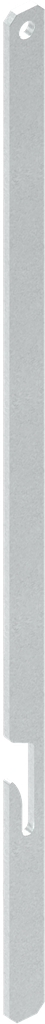 Varilla plana 14x3 con entalladura para área de doblez estrecha, abajo, acero galvanizado