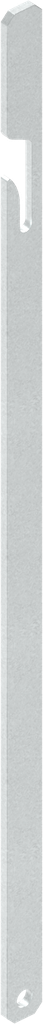 Varilla plana 14x3 con entalladura para área de doblez estrecha, arriba, acero galvanizado