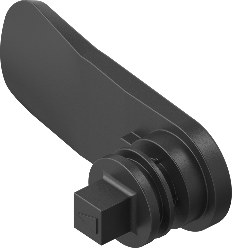 Lengüeta con inserto cuadradillo 7, poliamida GF negro