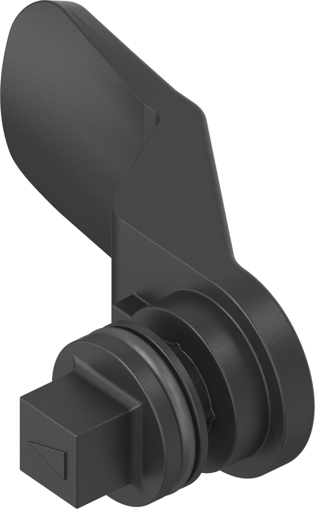 came carré 8 avec joint torique, polyamide GF noir