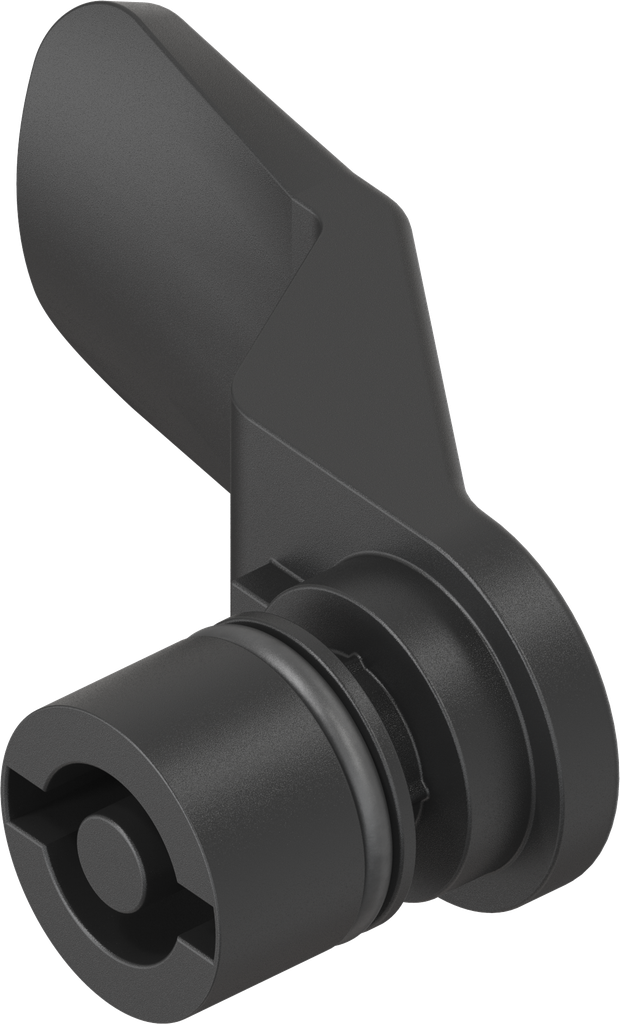 Bedieningssluitlip dubbelbaard 5 met O-ring, polyamide GF zwart
