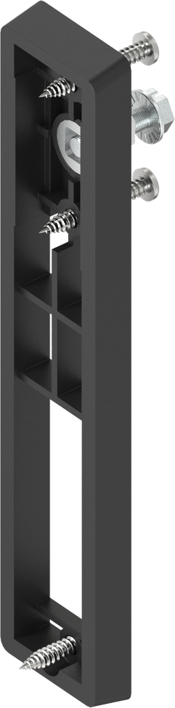 plaquette d'adaptation avec adaptateur pour poignée escamotable, polyamide GF noir