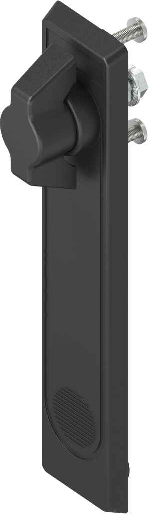Sleutelschild 2153 met knevelknop zonder slot, polyamide zwart en GD-Zn (Zamak) zwart gepoedercoat