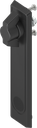 capotage 2153 avec papillon sans clé, polyamide noir et zamak époxy noir