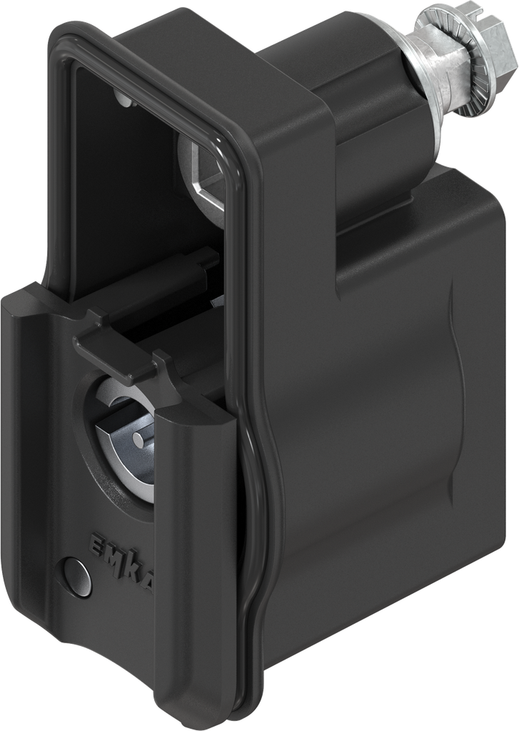 Locking set, left version, with insert double bit 3, Zinc die black powder-coated for outdoor use