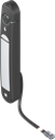 Zwenkhevel Agent E bekabeld met RFID card reader 13.56 kHz Zamak gepoedercoat in wit aluminium en polyamide GV zwart