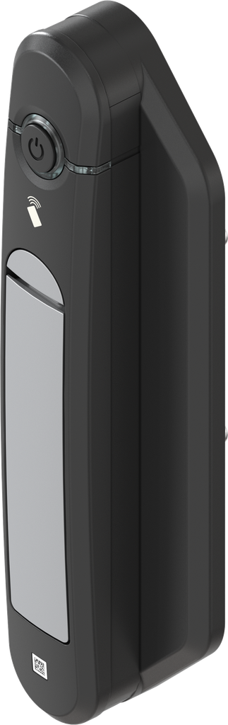 Schwenkgriff Agent E Wireless mit RFID Kartenleser 13,56 MHz, GD-Zn weißaluminium gepulvert und Polyamid GF schwarz