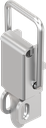 Spanslot met spanbeugel met oog voor hangslot, zonder montagegaten, RVS 304