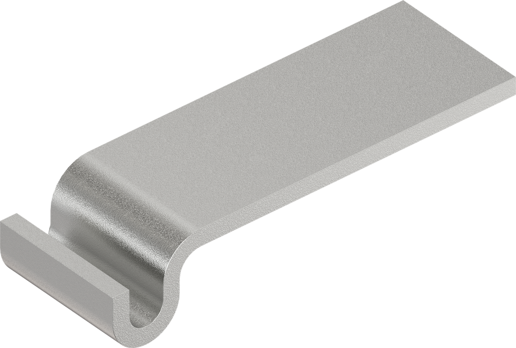 crochet, non percé, inox AISI 304