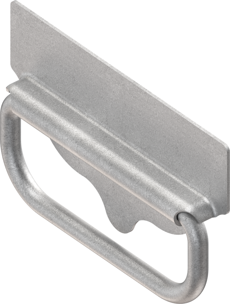 Chest handle without piano wire torsion spring, Steel raw
