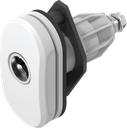 Chiusura 1/4 di giro a compressione "Basic ECO" per cilindro plug (sistema 3), poliammide GF bianco