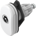 Chiusura 1/4 di giro a compressione "Basic ECO" per cilindro plug (sistema 3), poliammide GF bianco