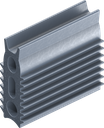 Dichtprofil aus Brandschutzmaterial, Siliconvollmaterial 50 ± 5 Shore A blauschwarz