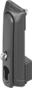 poignée escamotable « longue » pour cadenas avec module pour demi-cylindre 40 mm (A = 30 mm), polyamide GF noir