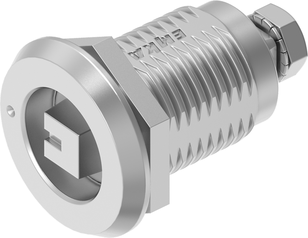 verrou à compression, version ferroviaire avec marquage, version droite, inox AISI 316