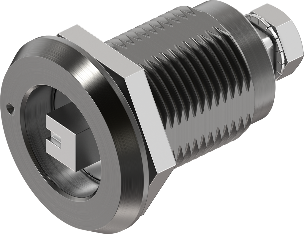 Dreh-Spann-Verschluss Vierkant 7 mit Markierung Ausführung rechts, Aluminium harteloxiert und Edelstahl AISI 316