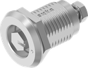 Chiusura 1/4 di giro a compressione esagono esterno SW 10, versione sinistra, acciaio inox AISI 316