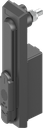 poignée escamotable à double cylindre (version 1), polyamide GF noir