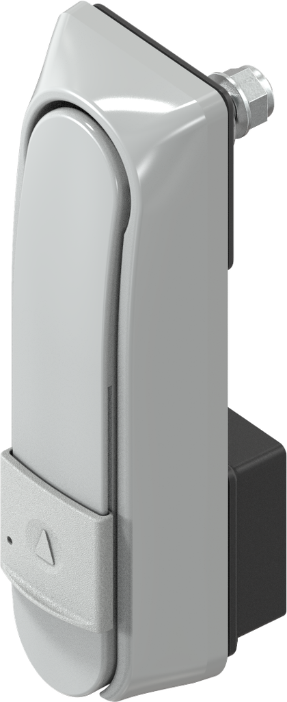 Maneta giratoria "corta" con RC2 para tipo KABA 1514, zamak recubierto de polvo gris RAL 7038