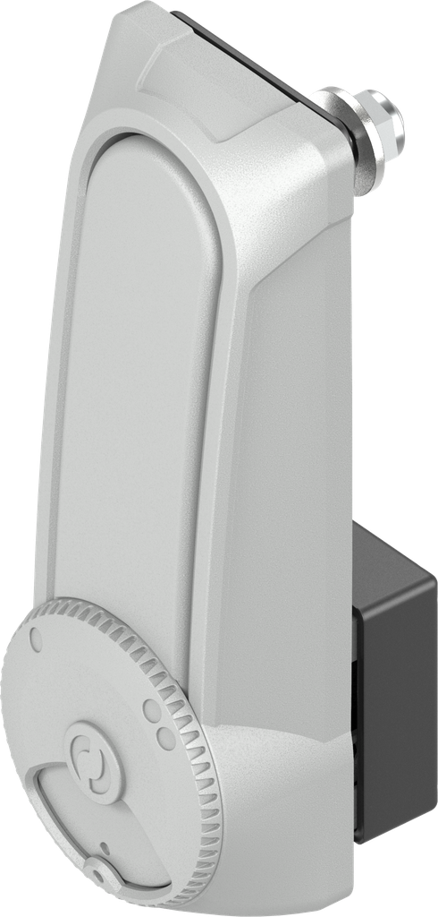Double cylinder swinghandle "short" with RC2 for profile half cylinder 40 mm and 45 mm (A = 30 mm and 40 mm), Zinc die grey powder-coated RAL 7038 and anti-graffiti coated