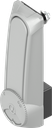 Maneta giratoria de doble cilindro"larga" para cilindro perfilado 40 mm y 45 mm (A = 30 mm y 40 mm), poliamida GF gris RAL 7038
