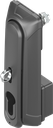 Maneta giratoria "corta" para candado con módulo de cierre para cilindro perfilado 40 mm (A = 30 mm), poliamida GF negro