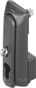 Maniglia girevole "corta" per lucchetto con modulo per profilo mezzo-cilindro 40 mm (A = 30 mm), poliammide GF nero