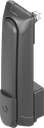 Zwenkgreep "lang" zonder module, polyamide GF zwart