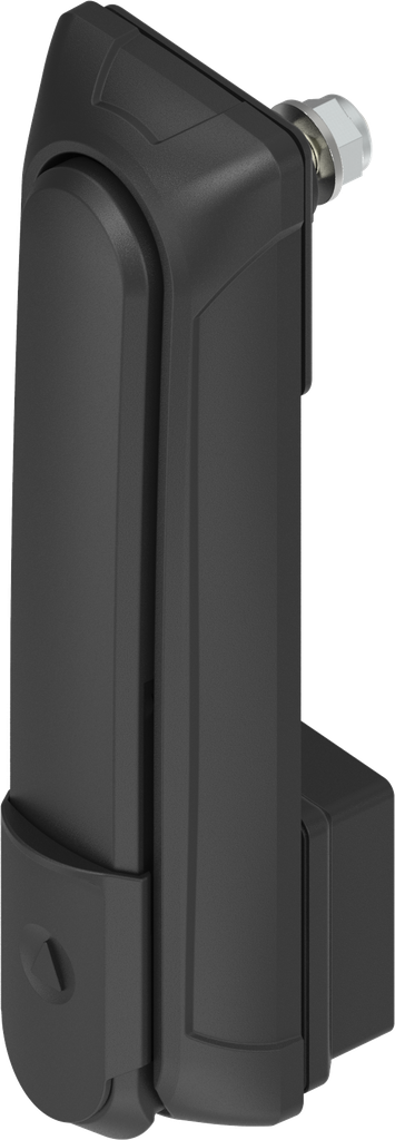 Zwenkgreep "lang" met module voor profiel-halfcilinder 40 mm (A = 30 mm), polyamide GF zwart