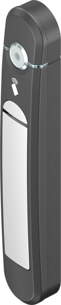 Swinghandle Agent E Wireless with RFID card reader 125 kHz, Zinc die white aluminium powder-coated and polyamide GF black