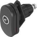 Compression latch "Double Red" for clip-in cylinder (system 2), Polyamide GF black