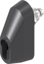 quart de tour pour demi-cylindre, zamak e polyamide GF noir