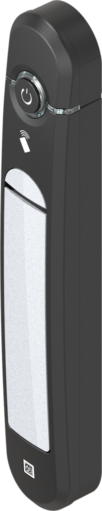 poignée escamotable Agent E Smart Access, zamak époxy aluminium blanc et polyamide GF noir