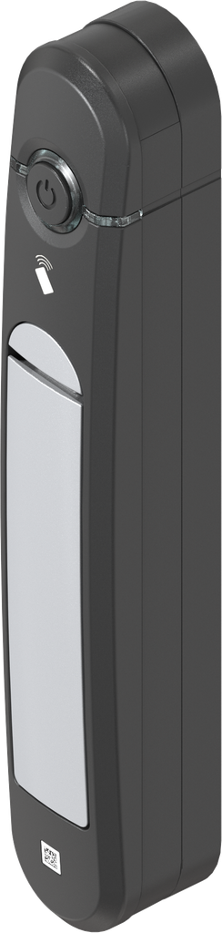 poignée escamotable Agent E Smart Access, zamak époxy aluminium blanc et polyamide GF noir