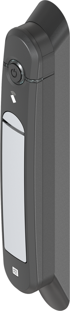 Maniglia girevole Agent E Smart Access, zama alluminio brillante verniciato a polvere e poliammide GF nero