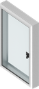 finestra in alluminio con cornice di 61 mm con chiusura 1/4 di giro con presa a farfalla frontale chiave 2233X, alluminio anodizzato