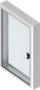 finestra in alluminio con cornice di 61 mm con chiusura 1/4 di giro con presa a farfalla frontale chiave 2233X, alluminio anodizzato