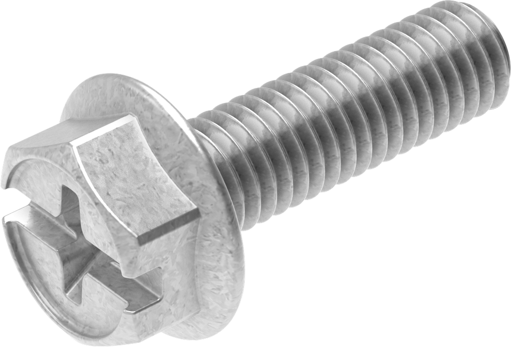 Borgmoer M6 x 20, Staal verzinkt