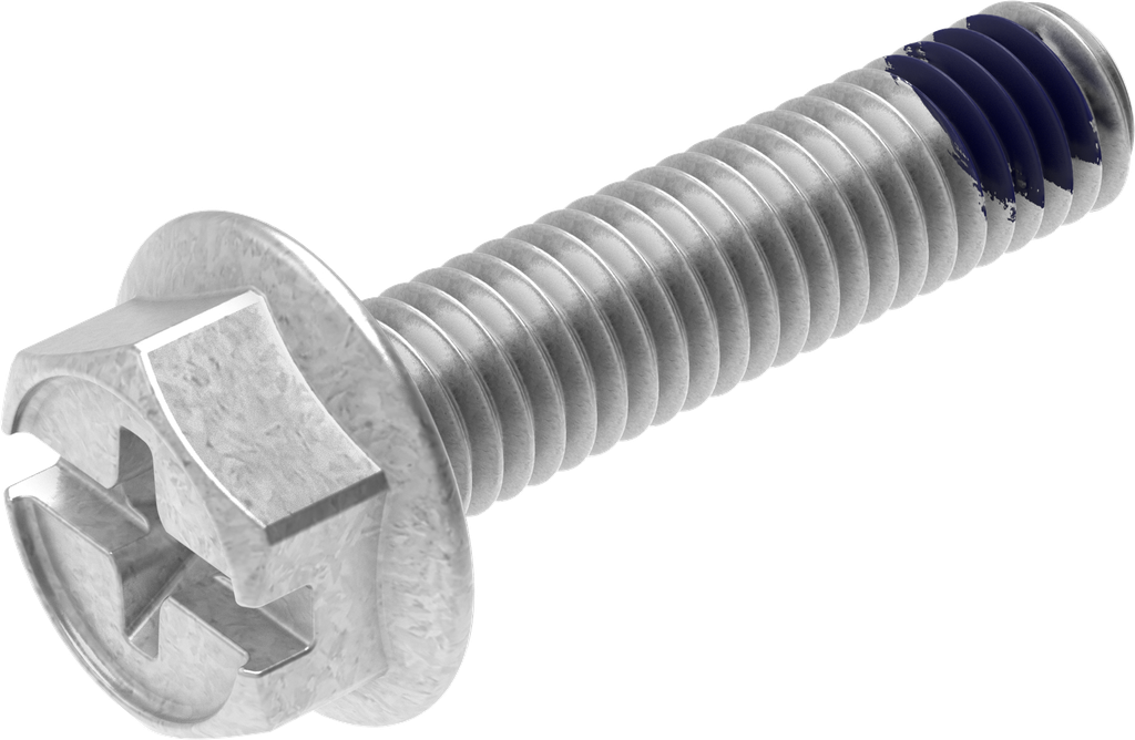 Borgmoer M6 x 25, Staal verzinkt