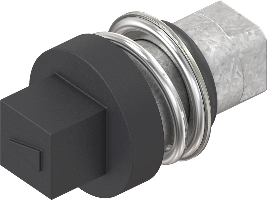 Insert square 8, Zinc die black powder-coated