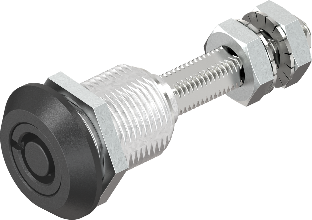verrou à compression avec hauteur de came réglable tubus avec marquage, zamak et acier époxy noir