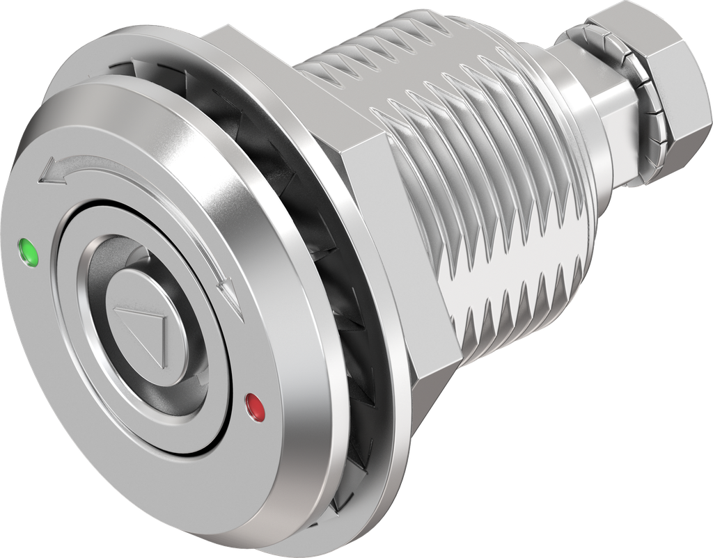 verrou à compression tubulaire avec marquage, version droite, inox AISI 316