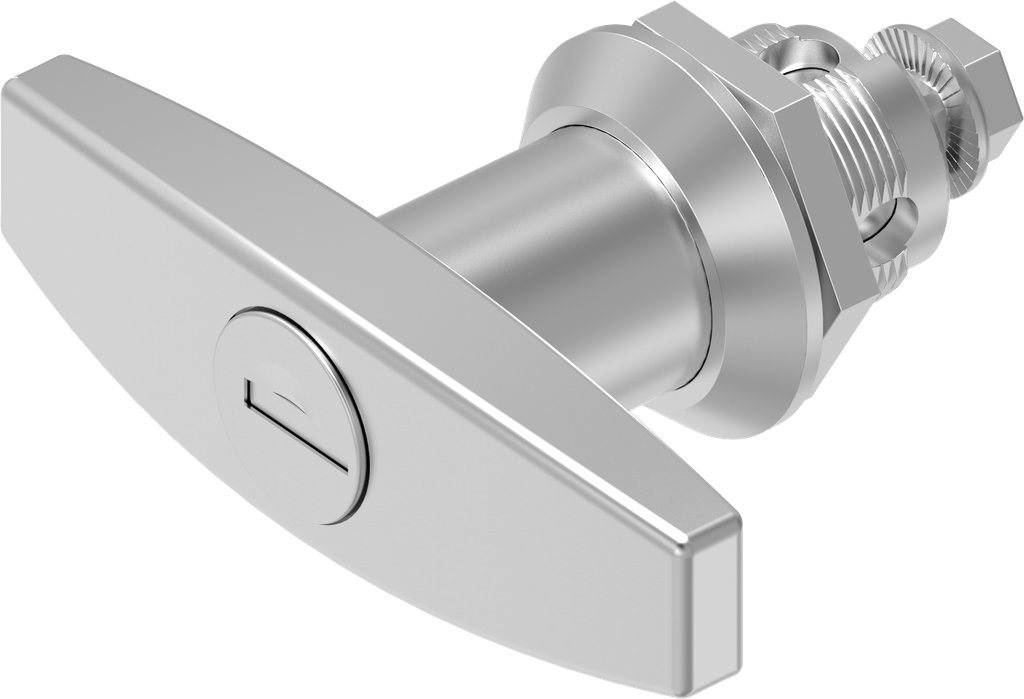 Cuarto de vuelta con asa en T, llave diferente, acero inoxidable AISI 316