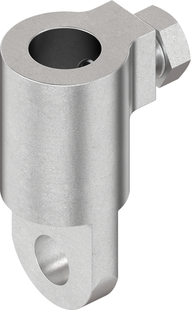 Adapter voor ronde stang, Zamak verzinkt
